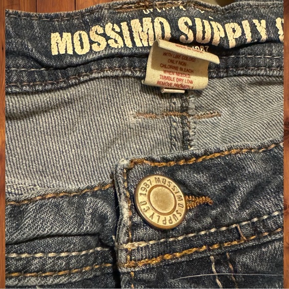 Mossimo Vintage Navy Blue Dark Wash Jeans Worn Holy Rock Emo Plus Size Denim - Picture 3 of 6